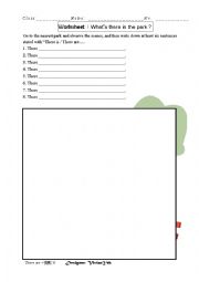English Worksheet: There is.../ There are...