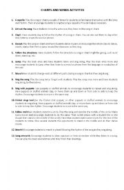 English Worksheet: activities