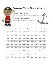 Pirate Verbs Activity