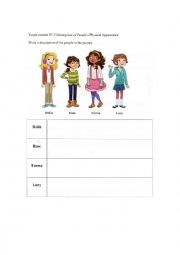 English Worksheet: Physical Appearance