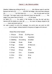 English Worksheet: Sherlock Holmes and the Red Circle - Black Cat Reader - Green Apple Chapter 1