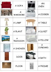 English Worksheet: Furniture-memory