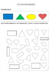 English Worksheet: shapes