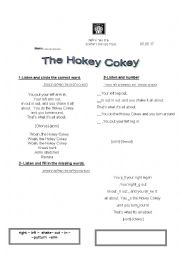 English Worksheet: The hockey cockey