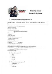 English Worksheet: Criminal minds