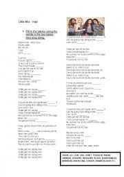 English Worksheet: Hair little mix