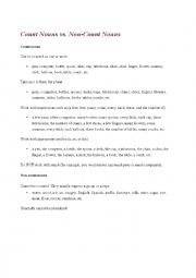 English Worksheet: Count nouns