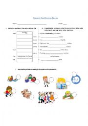 English Worksheet: Present Continuous