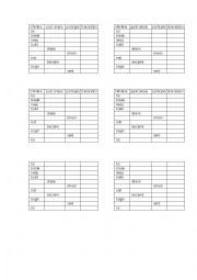 English Worksheet: irregular verbs test