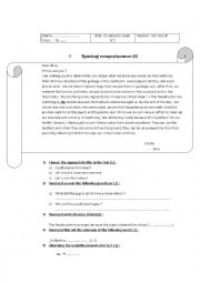 English Worksheet: END OF SEMESTER EXAM N 2