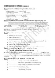 English Worksheet: Review papers:  GRADE 6 TUNISIAN PROGRAMME