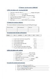 English Worksheet: review