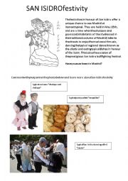 English Worksheet: San Isidro festivity