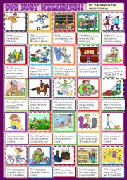 English Worksheet: Our busy weekends: present simple