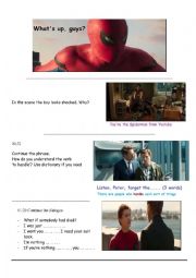 English Worksheet: Spiderman Homecoming 