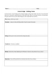 English Worksheet: DRAMA SCRIPT