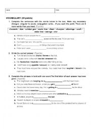 English Worksheet: Test Modals Conditionals