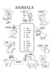 English Worksheet: Farm animals