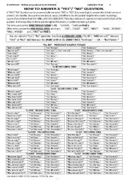 English Worksheet: QUESTIONS 005 Polite Yes or No Answers