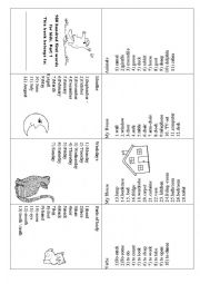English Worksheet: 100 first words for kids. Part 1 ( Mini-book)