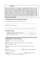 5th Form worksheet (Tunisian programme - private primary school)