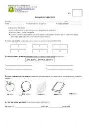 Second grade test ESL