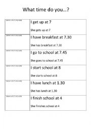 English Worksheet: dailly routines