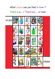 English Worksheet: City places