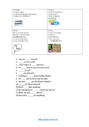 English Worksheet: Speak-Talk-Tell-Say