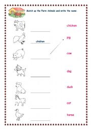 English Worksheet: Farm Animals