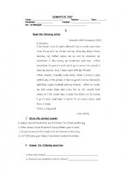 English Worksheet: english test