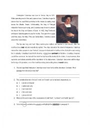 English Worksheet: Text comprehension