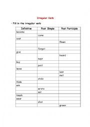 Irregular Verb