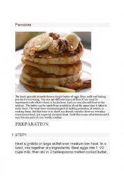 English Worksheet: Everyday Pancakes