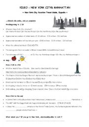 English Worksheet: NYC video