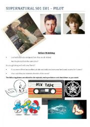 English Worksheet: Supernatural S01 E01