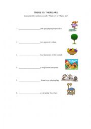 English Worksheet: THERE IS - THERE ARE