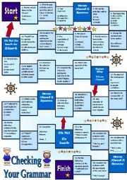 English Worksheet: Checking Your Grammar Game