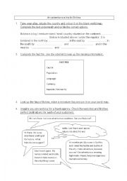 English Worksheet: A trip to Bolivia