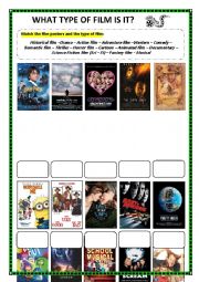 English Worksheet: Types of Films Worksheet