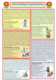 Mini Reading Comprehension 8