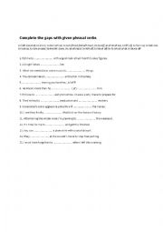 English Worksheet: Random phrasal verbs