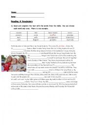 English Worksheet: Family Members