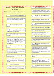 English Worksheet: The Most important English Proverbs 2