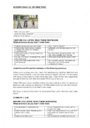 English Worksheet: MODERN FAMILY EPISODE 2 SEASON 1