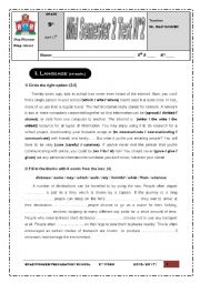 English Worksheet: Sfax Pioneer Prep School 9th Mid Semester 2 Test N2