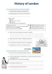 English Worksheet: London History webquest