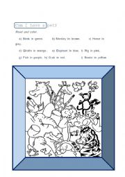English Worksheet: Can I have a pet? 