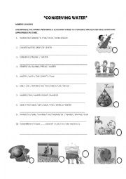 English Worksheet: Conservin water