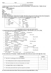 English Worksheet: TEST FOR GIFTED STUDENTS GRADE 8